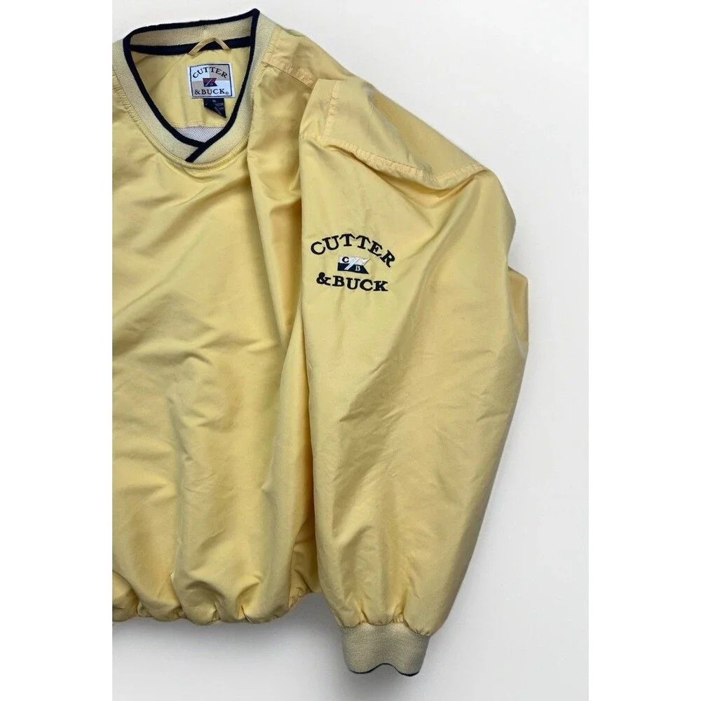 Cutter & Buck 90’s Mens XL‎ Yellow Pullover Windbreaker ClimaGuard Golf Jacket